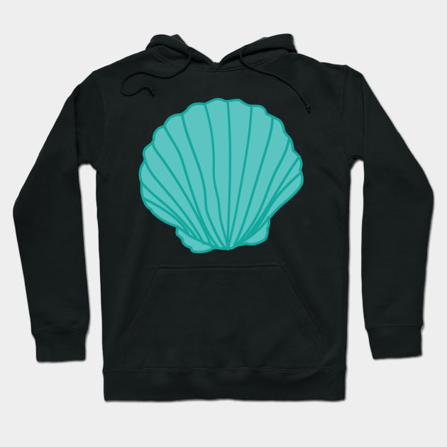 Teal Seashell Hoodie by courtneylgraben